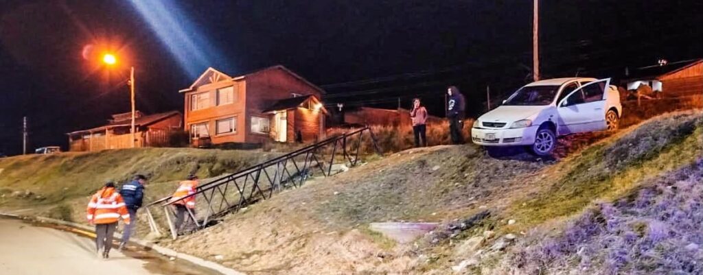 Un vehículo casi desbarrancó en Rio Turbio