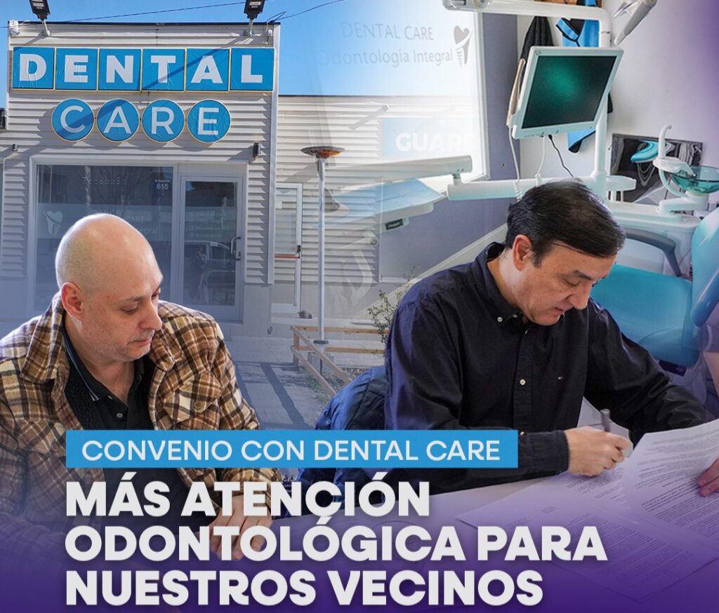 Grasso firmó un convenio con Dental Care para que riogalleguenses tengan mejor acceso a la salud bucal integral