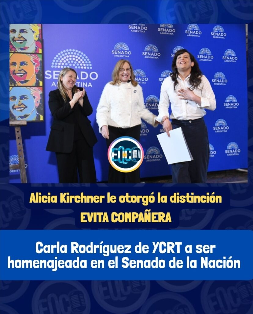 Carla Rodríguez recibió la distinción «Evita Compañera»